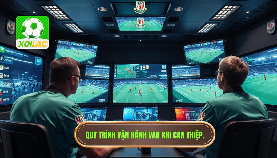 Quy trình vận hành khi VAR đang can thiệp tình huống quan trọng
